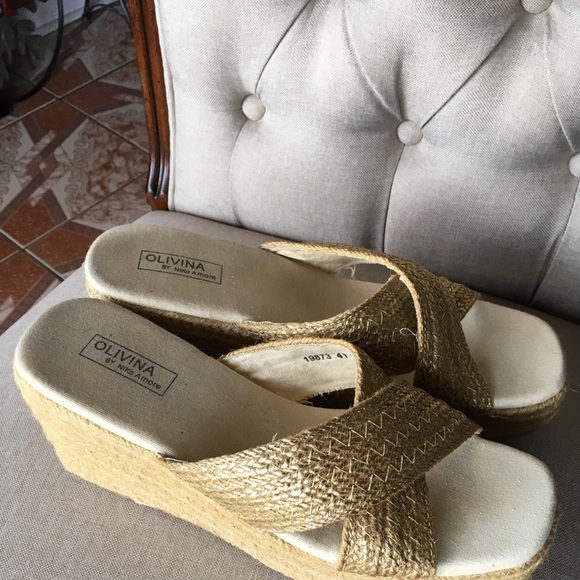 Olivia by Nicole Amore Size 9 espadrille Wedges - Picture 2 of 12